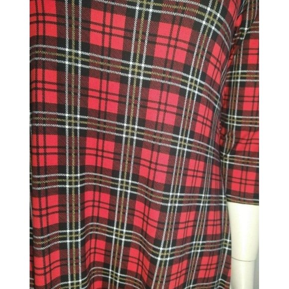 Casual Comfy Loungewear plaid tunic Dress Plus sizes 1X-2X-3X - Picture 4 of 10